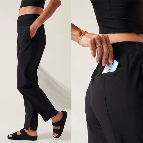 Athleta Black Brooklyn Heights Slim Pant Size 8 Tall - Picture 4 of 11